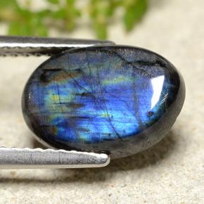 Spettrolite Multicolore naturale da 2.95 ct, Taglio ovale, Opaco