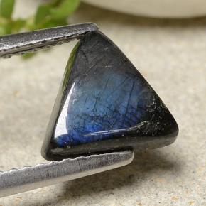 Spettrolite naturale multicolore da 1,57 ct, trillion, opaco