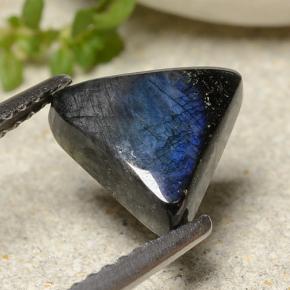 Spettrolite naturale multicolore da 1,57 ct, trillion, opaco