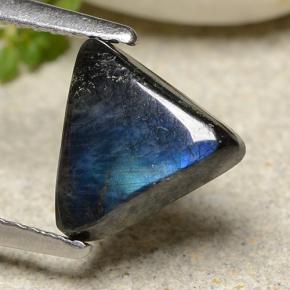 Spettrolite naturale multicolore da 1,57 ct, trillion, opaco