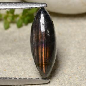Spettrolite naturale multicolore da 1,32 ct, marchesa, opaco