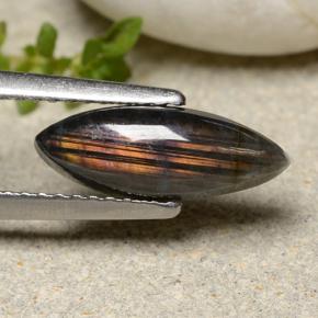 Spettrolite naturale multicolore da 1,32 ct, marchesa, opaco