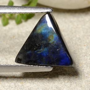Spettrolite naturale multicolore da 1,95 ct, trillion, opaco