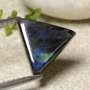 Spettrolite naturale multicolore da 1,95 ct, trillion, opaco