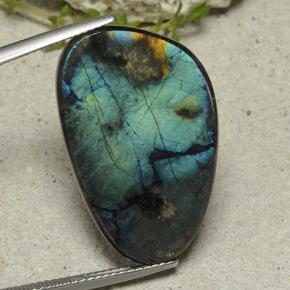 Spettrolite naturale multicolore da 12,88 ct, forma fantasia, opaco