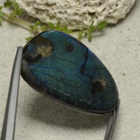 Spettrolite naturale multicolore da 12,88 ct, forma fantasia, opaco