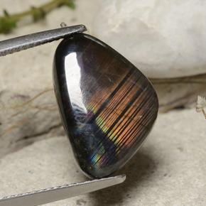 Spettrolite naturale multicolore da 5,66 ct, forma fantasia, opaco