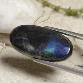 Spettrolite Multicolore naturale da 5.96 ct, Taglio ovale, Opaco