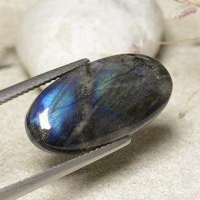 Spettrolite Multicolore naturale da 7.34 ct, Taglio ovale, Opaco