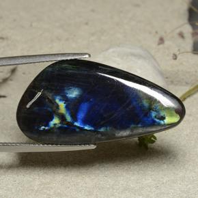 Spettrolite naturale multicolore da 19,66 ct, forma fantasia, opaco