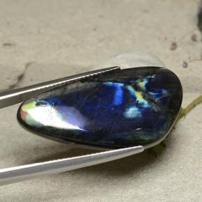 Spettrolite naturale multicolore da 19,66 ct, forma fantasia, opaco