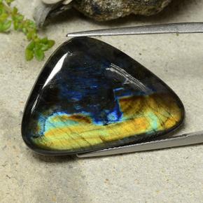 Spettrolite naturale multicolore da 16,53 ct, forma fantasia, opaco