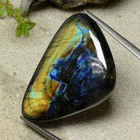 Spettrolite naturale multicolore da 16,53 ct, forma fantasia, opaco