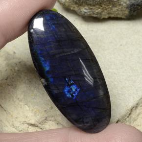 Spettrolite naturale multicolore da 27,66 ct, taglio ovale, opaco