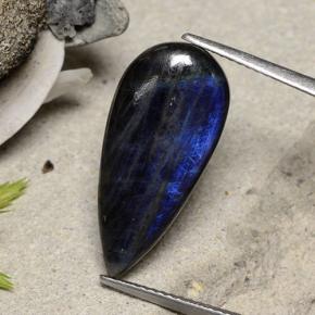 Spettrolite Multicolore naturale da 5.40 ct, Forma a pera, Opaco