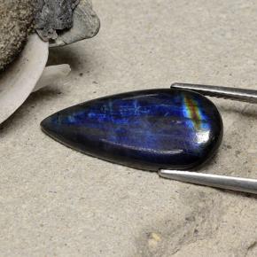 Spettrolite Multicolore naturale da 5.40 ct, Forma a pera, Opaco