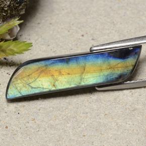 Spettrolite naturale multicolore da 5,02 ct, forma fantasia, opaco