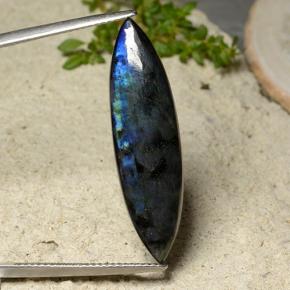 Spettrolite Multicolore naturale da 8.57 ct, Taglio marquise, Opaco