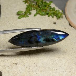 Spettrolite Multicolore naturale da 8.57 ct, Taglio marquise, Opaco