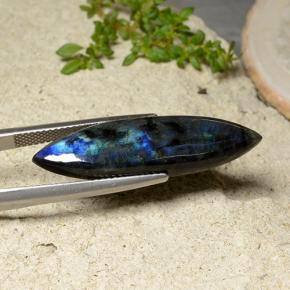 Spettrolite Multicolore naturale da 8.57 ct, Taglio marquise, Opaco