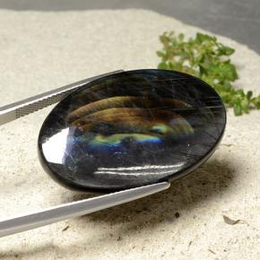 Spettrolite Multicolore naturale da 27.41 ct, Taglio ovale, Opaco