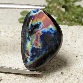 Spettrolite naturale multicolore da 9,03 ct, forma fantasia, opaco