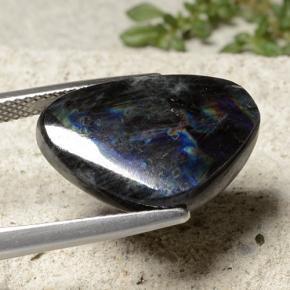 Spettrolite naturale multicolore da 9,03 ct, forma fantasia, opaco
