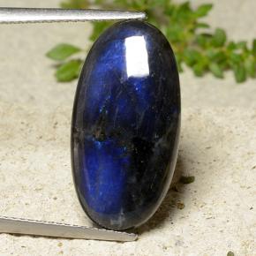 Spettrolite naturale multicolore da 8,20 ct, taglio ovale, opaco
