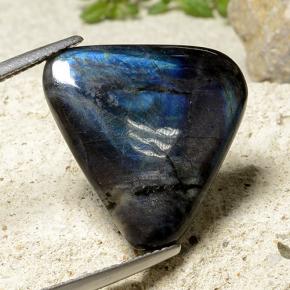 Spettrolite naturale multicolore da 10,62 ct, trillion, opaco
