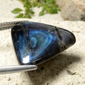 Spettrolite naturale multicolore da 10,62 ct, trillion, opaco