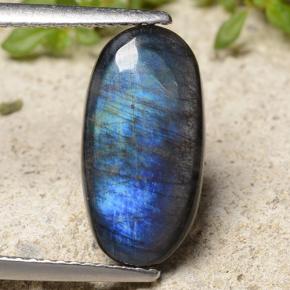Spettrolite naturale multicolore da 2,54 ct, taglio ovale, opaco