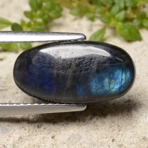 Spettrolite naturale multicolore da 2,54 ct, taglio ovale, opaco