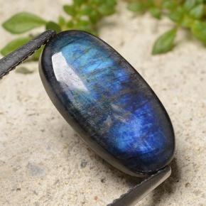 Spettrolite naturale multicolore da 2,54 ct, taglio ovale, opaco