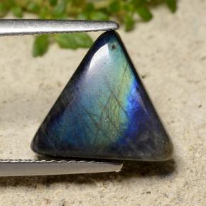 Spettrolite naturale multicolore da 4,03 ct, trillion, opaco