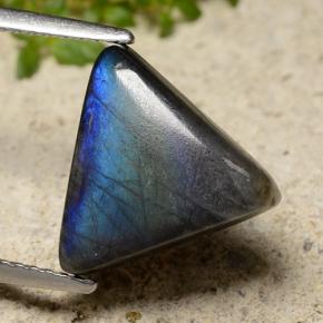 Spettrolite naturale multicolore da 4,03 ct, trillion, opaco