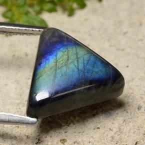 Spettrolite naturale multicolore da 4,03 ct, trillion, opaco