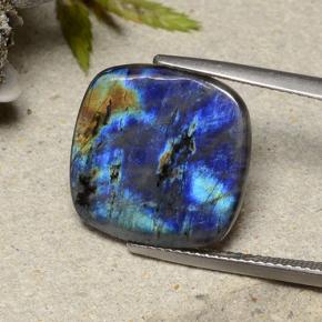 Spettrolite Multicolore naturale da 7.14 ct, Taglio a cuscino, Opaco