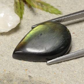 Spettrolite Multicolore naturale da 6.53 ct, Forma a pera, Opaco