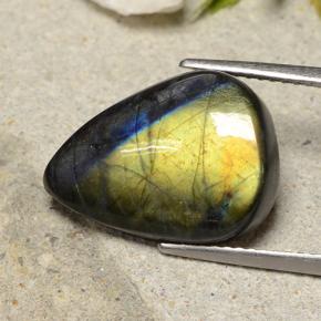 Spettrolite naturale multicolore da 8,06 ct, taglio a pera, opaco