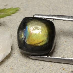 Spettrolite Multicolore naturale da 4.12 ct, Taglio a cuscino, Opaco
