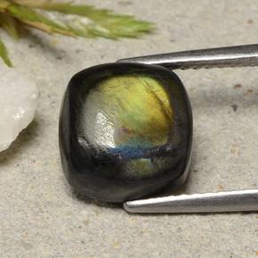 Spettrolite Multicolore naturale da 4.12 ct, Taglio a cuscino, Opaco