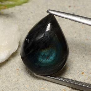 Spettrolite Multicolore naturale da 3.05 ct, Forma a pera, Opaco