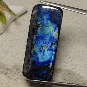 Spettrolite naturale multicolore da 13,37 ct, taglio a cuscino, opaco