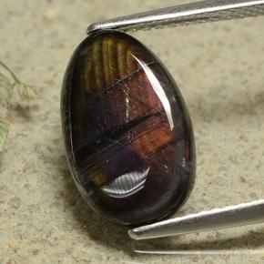 Spettrolite naturale multicolore da 3,17 ct, taglio ovale, opaco