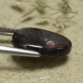Spettrolite naturale multicolore da 3,17 ct, taglio ovale, opaco