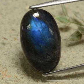 Spettrolite naturale multicolore da 3,22 ct, taglio ovale, opaco