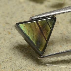 Spettrolite naturale multicolore da 1,89 ct, trillion, opaco