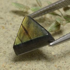 Spettrolite naturale multicolore da 1,89 ct, trillion, opaco