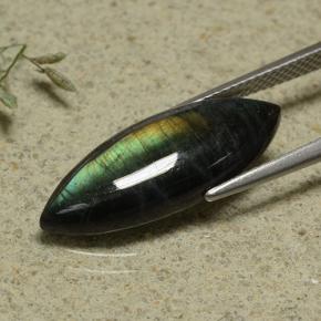 Spettrolite Multicolore naturale da 5.78 ct, Taglio marquise, Opaco