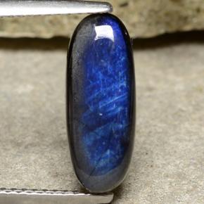 Spettrolite naturale multicolore da 2,03 ct, taglio ovale, opaco